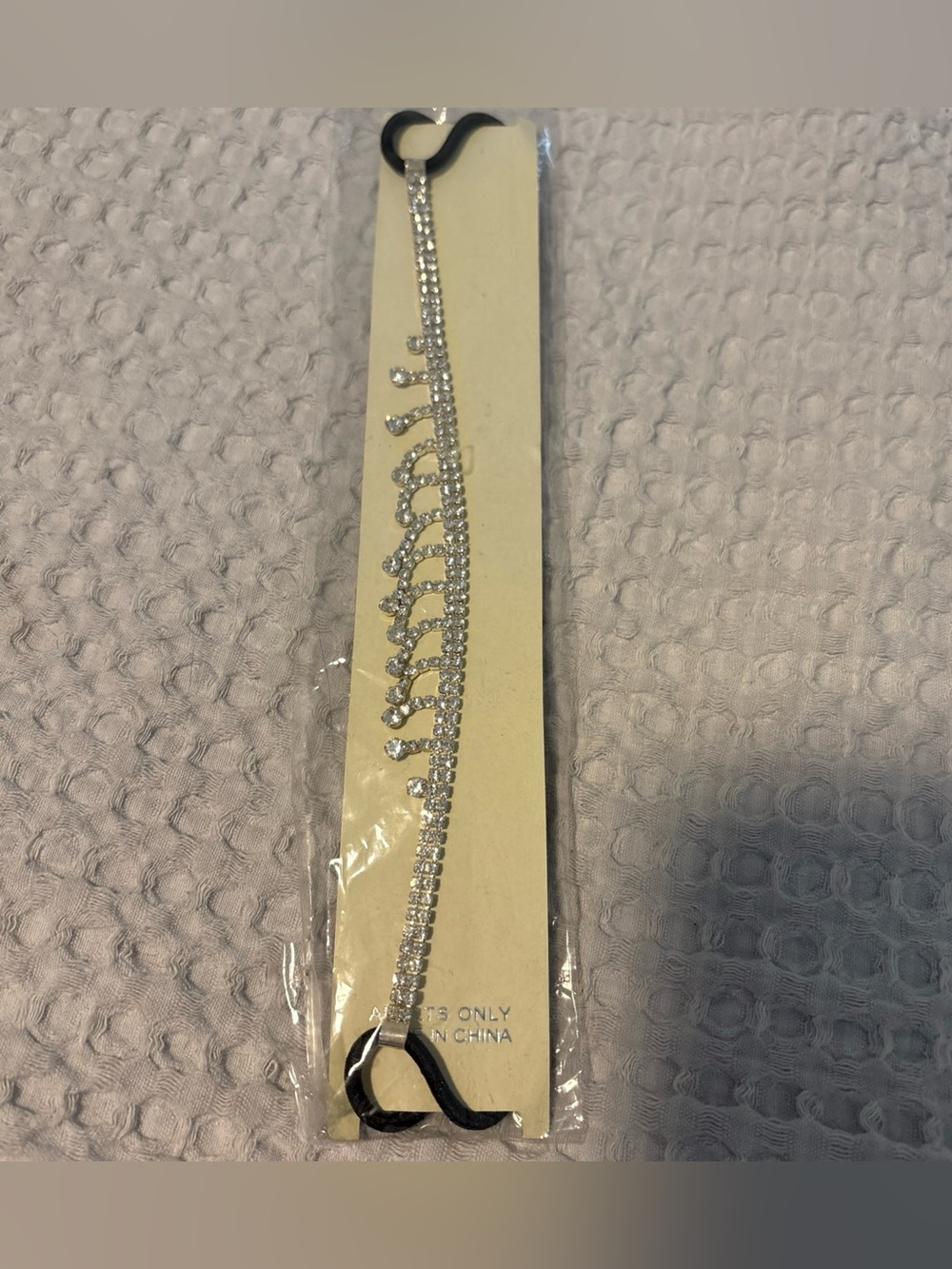 Ciel Collection Rhinestone Headband 1920s Flapper Gatsby Art Deco Silver Tone